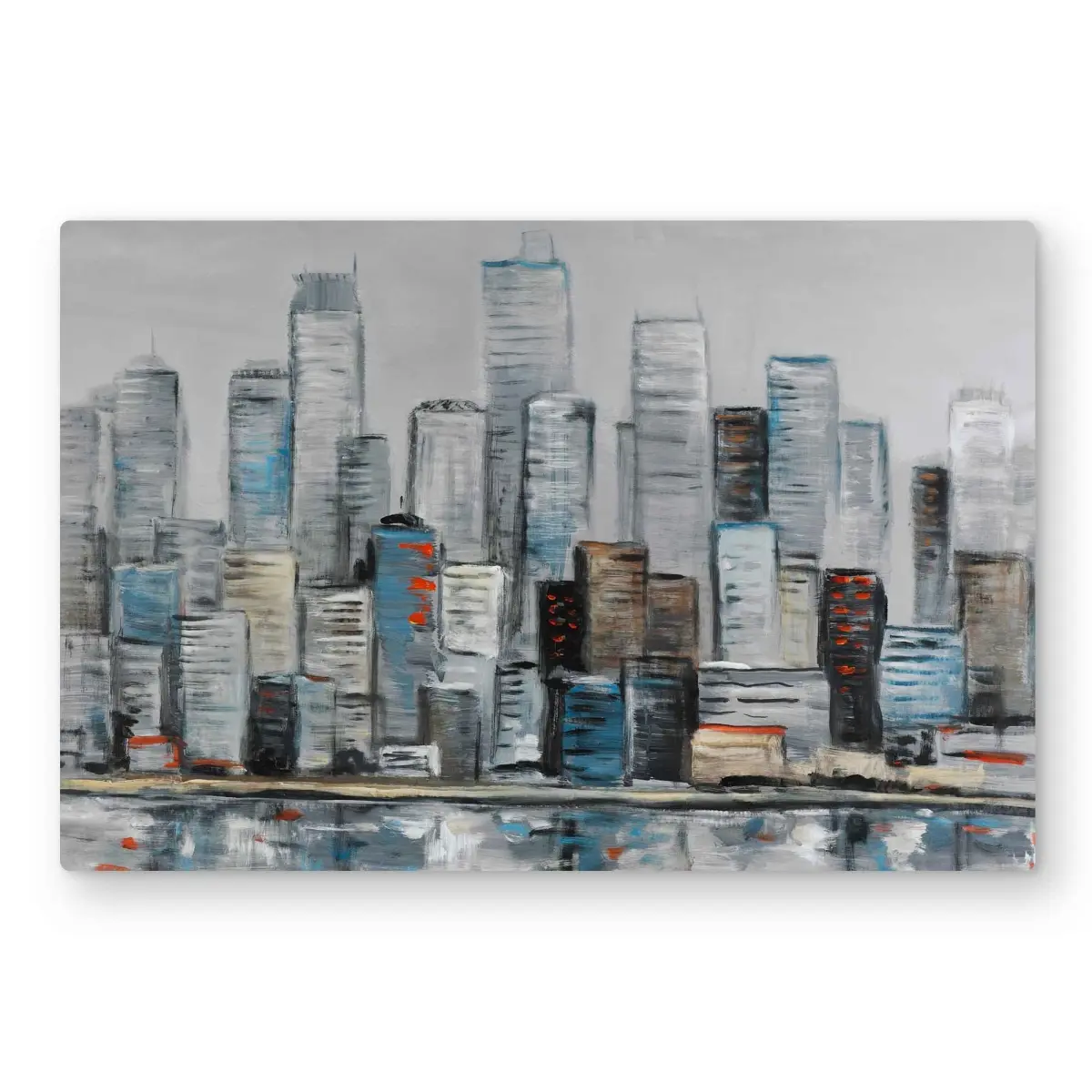 212 MAIN Abstract City Skyline Aluminum Wall Art - 20 x 30 in., 6 lbs Hangable Large Metal Print, Lightweight Decor Inspo Indoor Home Decor for Bedrooms, Abstract Art Apartment Accent