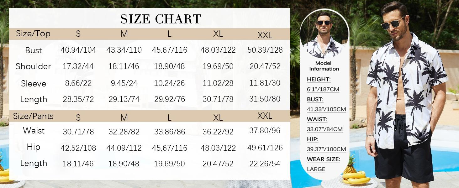 Gihuo Men's Tropical Print 2-Piece Set Short Sleeve Button Down Hawaiian Beach Shirt & Shorts Breathable Casual Summer Tracksuit Gift Clothes Menswear Elastic Loose Outfit Stylish Sunglasses Top