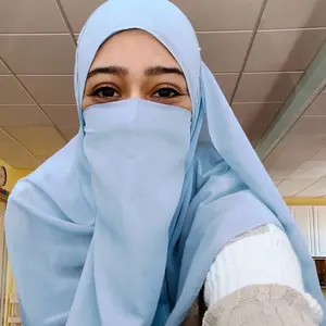 Sky Blue Hijab and Niqab Set with Matching Undercap