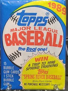 1989 Topps Baseball Wax Pack (15 cards)