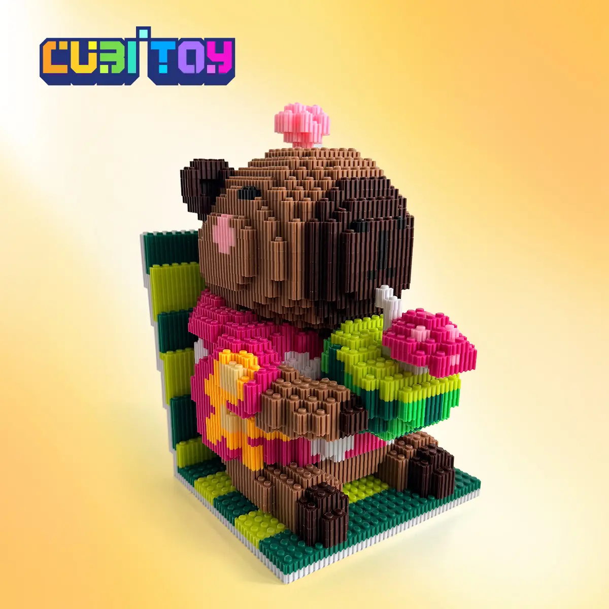 CubiBRICK Animation Series Chair Capybara (5026PCS) 3D Micro Building Block Model CubiBRICK Animation Series Chair Capybara (5026PCS) 3D Micro Building Block Model