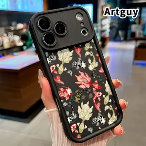 Phone Case for iPhone 17 Pro Max 16 Plus 15 14 13 12 11 Air E Koi Fish Symphony Pocket-Friendly Shockproof Silicone Protective Softcase