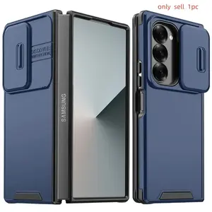 Luxury Slide Camera Protection Phone Case For Samsung Galaxy Z Fold 7 6 4 5 Fold6 Fold4 Fold5 ZFold6 5G Protective Shockproof Armour Cover