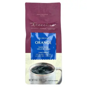 Teeccino Chicory Herbal Coffee, Orange, Light Roast, Caffeine Free, 11 oz (312 g)