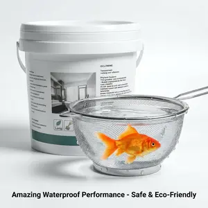 500g Multi-purpose Fast Drying Multi-Surface Waterproof Paint - Eco-Friendly Water-Based Coating for Bathroom, Roof, Basement, Deck & More, Mold & Mildew Resistant DIY Waterproof Sealant