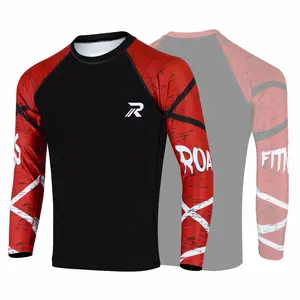 ROAR-INT Lion Sleeve No-Gi Training Fight Wear Compression Rash Guard Shirt