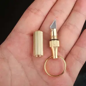 1pc Mini Capsule Pocket Knife Unpacking Express Knife Keychain