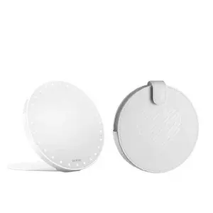 RIKI SUNNY Portable LED Makeup Mirror with Carry Case Ultra-Slim Lightweight Adjustable Brightness Crystal-Clear Reflection Perfect for Home Travel On-The-Go Touch-Ups