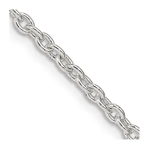 Sterling Silver 2.75MM Cable Chain Necklace Womens Gold Chain Available in 16-24 Inch Lengths