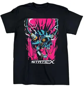 Static-X metal band T-Shirt Size S-6XL, All Colors, Gift for Women Men, Made In USA, US Size S-6XL, 100% cotton, Classic Fit, Unisex T-Shirt