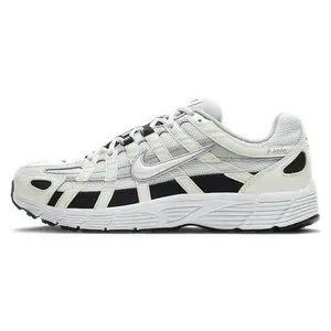Nike P-6000 Men's Low-Top Running Shoes with Mesh and Patchwork Design in Gray and White nike p6000  cool  grey