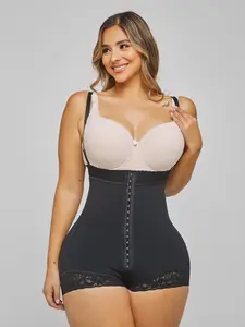 LIANA FAJAS COLOMBIANAS Women's Lace Compression Shapewear Shaper - Basic Elastic Style, Adjustable & Removable Shoulder Straps, Breathable, Comfortable, Fit, Sexy for Everyday Wear