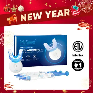 MySmile Original Teeth Whitening Kit with LED Light (5x Bulbs) - 3 Gels for Sensitive Teeth | Fast 10-Min Results