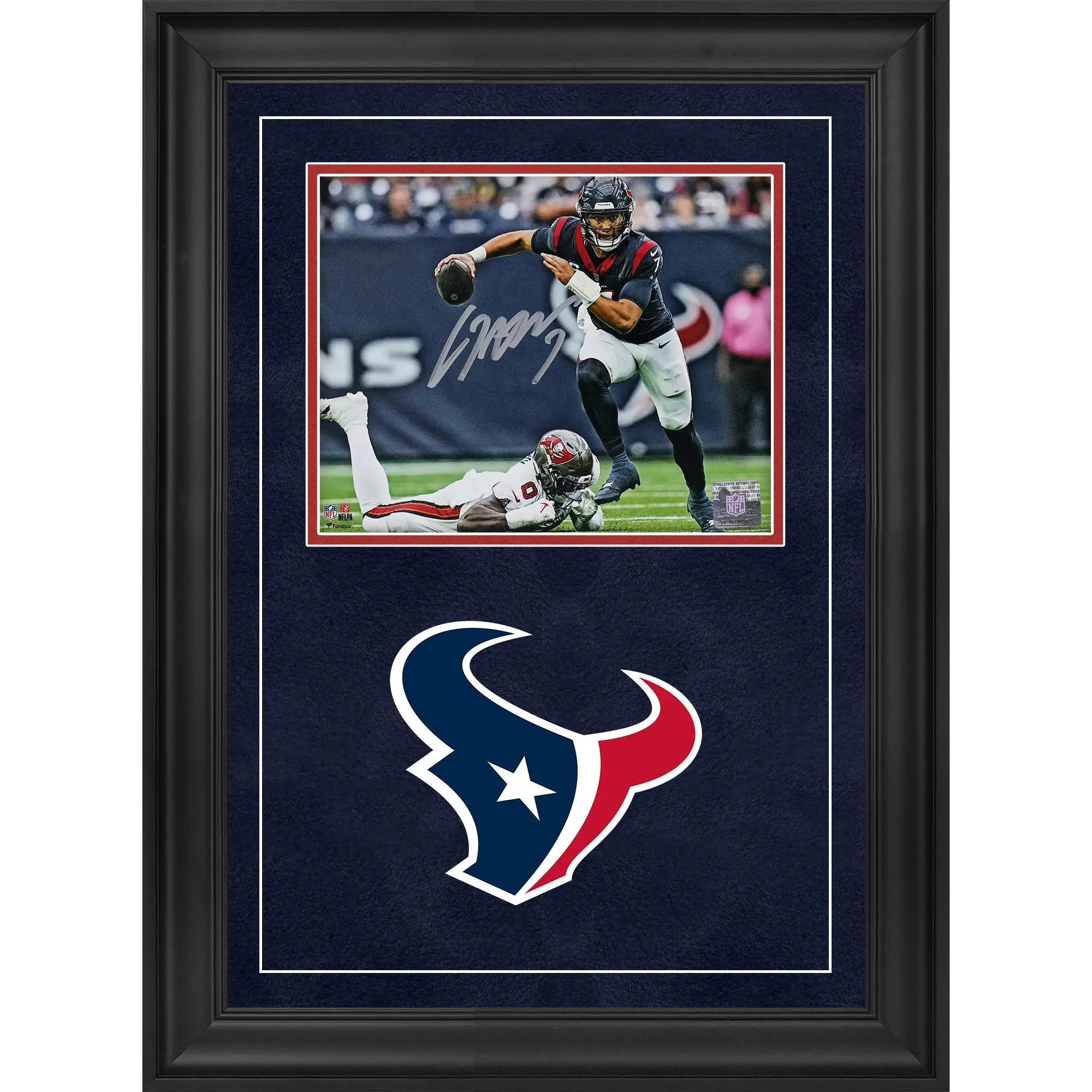C.J. Stroud Houston Texans Deluxe Framed Autographed 8" x 10" Escape from Pocket Photograph - Fanatics Authentic Certified