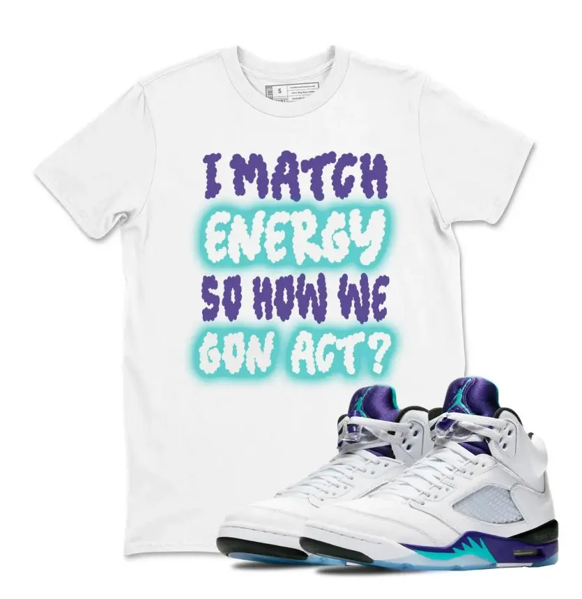 5 Grape Shirt Women, AJ 5 Grape Youth and Adult T-shirt, Grape 5s Graphic Tee, Gildan 5000 Shirt, 100% Cotton, Comfortable Everyday Wear
