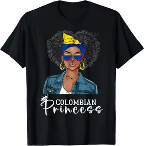 100%cotton Colombian Flag Souvenirs Woman Princess Dress Girl Colombia T-Shirt