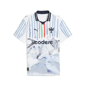 PUMA Mens X Kidsuper Cf Monterrey Authentic Collared Short Sleeve Replica Jersey Soccer Cleats  - White