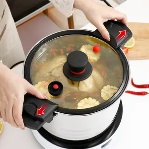 Stainless Steel Pressure Cooker, Dual Handles, Soup Pot, Multi-Functional, Suitable for Induction Stove, Gas Stove, Home Kitchen, Restaurant Use