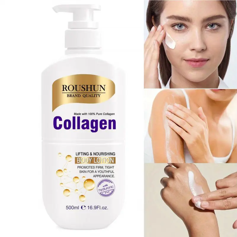 500ML Collagen Body Lotion, Moisturizing Body Lotion, Daily Body Moisturizer, Refreshing Non Greasy Moisture Body Care Product for Women & Men, Skin Care Product for Daily Use, Hydrating, Body Care Lotions