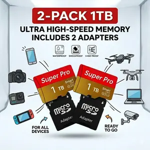 2-Pack 1TB Micro SD Memory Cards with SD Adapter, Compatible with Camera, Tablet & GPS#Deals For You Days
