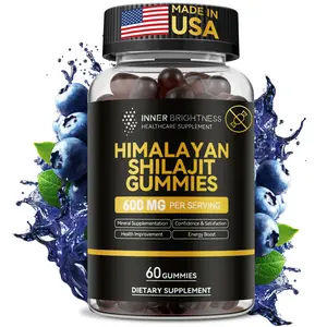 Shilajit Gummies for Men & Women - 600mg, Non-GMO, Gluten-Free, Sugar-Free Himalayan Shilajit Gummies, Boost Energy, Immunity & Stamina Boost - 60 Count