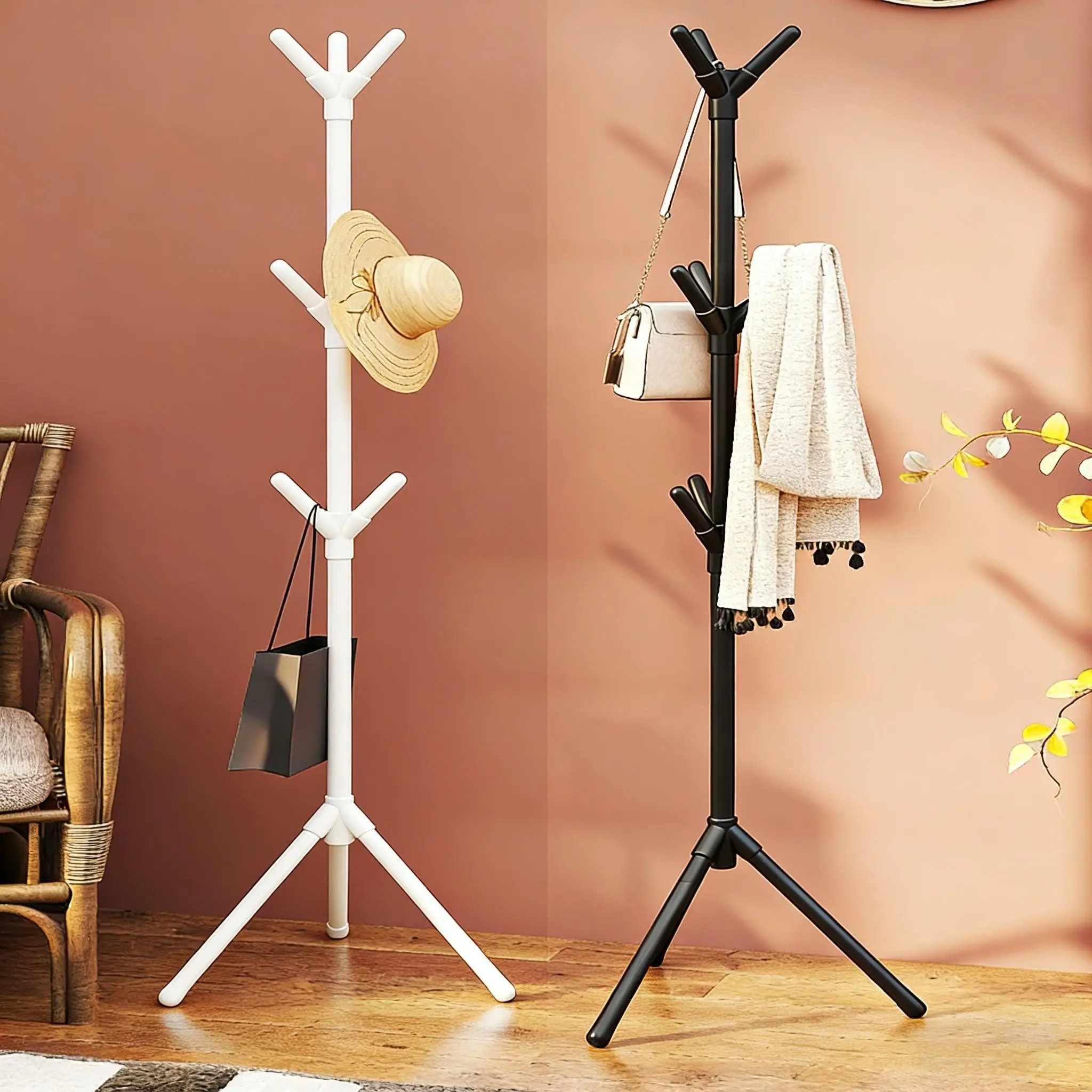 Elegant Tree-Shaped Coat Rack with 9 Hooks, Versatile Storage Organizing for Hats, Bags, Scarves and Towels, Ideal for Home Use, Entryway Coat Rack, Freestanding Coat Rack, Multifunctional Coat Rack, Sturdy Coat Rack