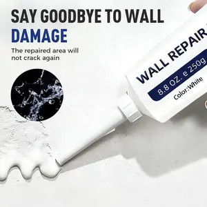 Home Drywall Patch Repair Kit with 250g Quick-Drying Wall Mending Agent, Multi-Functional Heavy-Duty Concrete Sealant, Waterproof Adhesive Caulk, Self-Adhesive Paste