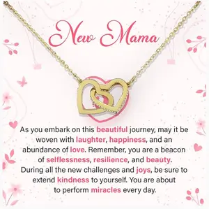 Mommy To Be Gift, New Mom Gifts For Women, Baby To Mommy Gift With Interlocking Heart Amazing Message Card, First Time Mom Gifts, Mommy To Be Gift Ideas For Mother's Day, Birthday Present For Expecting Moms