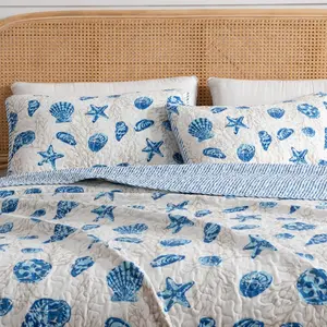 3-Piece Coastal Quilt Set - Bali Collection