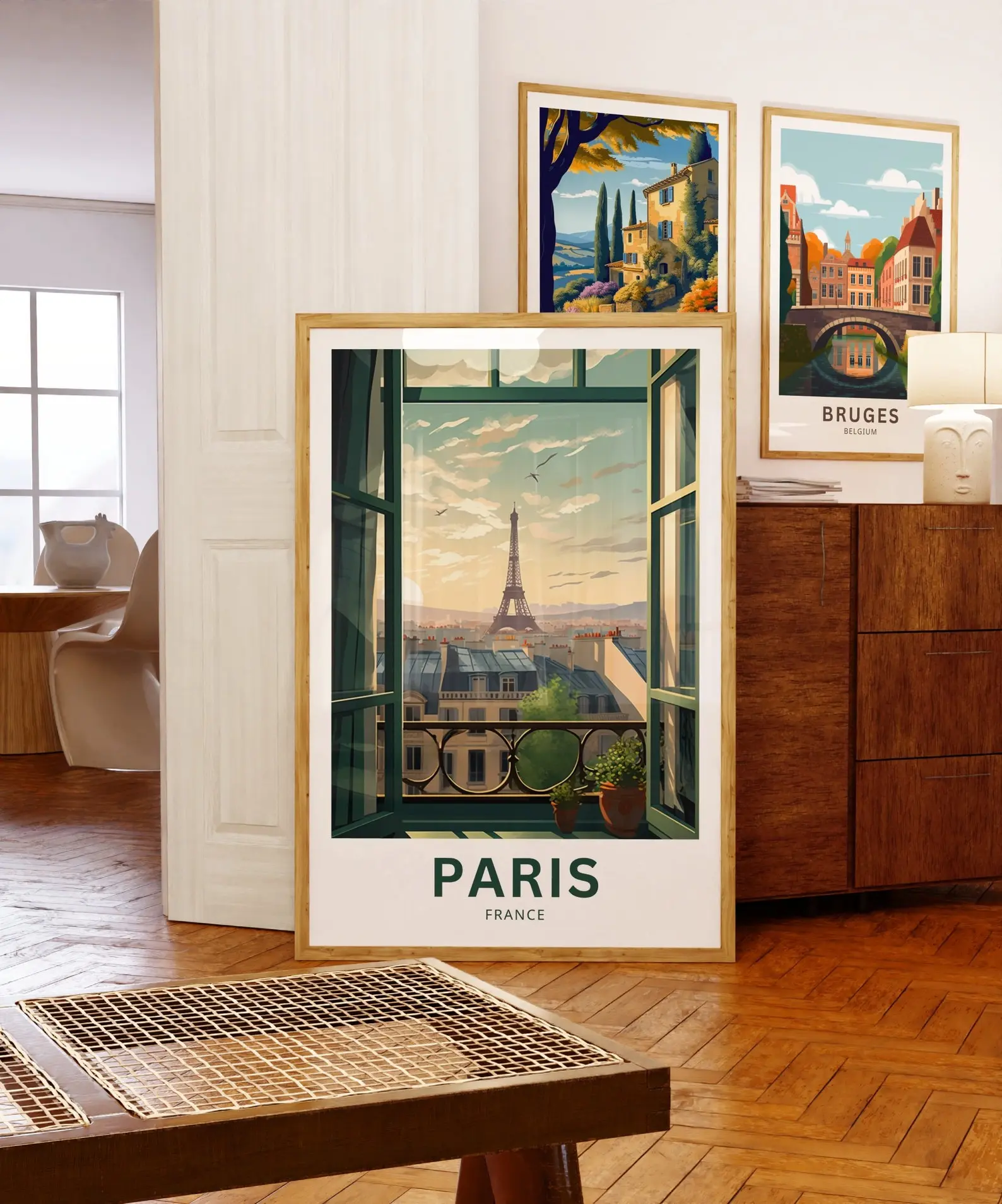 Paris Travel Print Poster France Wall Art Framed Present Gift French