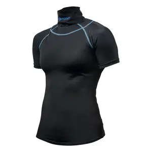 Shock Doctor Women's Ultra Compression Hockey Short Sleeve Shirt with Integrated Neck Guard Four-Way Stretch Cut-Resistant Fabric for Advanced Performance