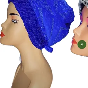 Bibi Hat - One Size Fits All Blue Lace Design for Women's Fashion