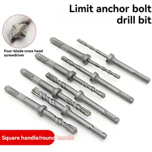 3PCS Bolt hole positioning drill with limit cross-shaped electric hammer impact drill bit photovoltaic bracket fixing depth open tungsten steel alloy