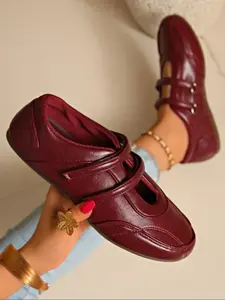 The Style Chameleon! Our multi-hue soft leather Mary Janes, with comfy double-strap design and rounded toe, look incredible with everything from dresses to denim!