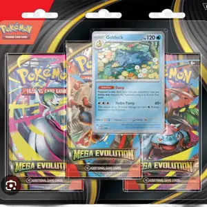 Pokémon TCG: Mega Evolution 3 Pack Blister with Golduck Promotional Card and 3 Mega Evolution Booster Packs