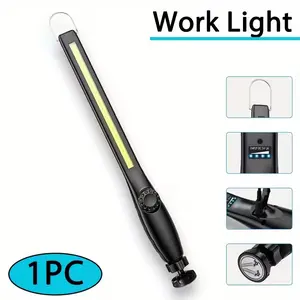 2200mAh Super Bright Handheld Work Light Bar, 600 Lumen Magnetic COB Work Light, USB Rechargeable Inspection Light. Portable Flashlight with Hook, Ideal for Workshop, Garage, Maintenance, Outdoor Emergencies and Men's Gifts