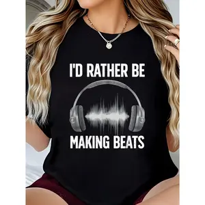 100% Cotton Tshirt Breathable Knitted Medium Short StreetwearCool Music Producer Art For Men Women Disc Jockey Beat Maker T-Shirt graphic tees women crop tops summer outfits for women summer tops T-Shirt