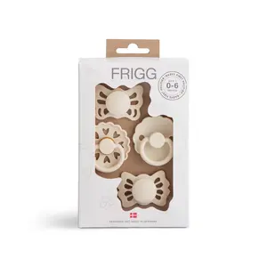 FRIGG Baby's First Pacifier Floral Heart (Cream) 4-Pack