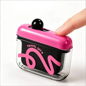 Pop-Up Portable Floss Pick Dispenser - Dental Floss Storage Box,Refillable, for Travel and Home Use（Without dental floss ）