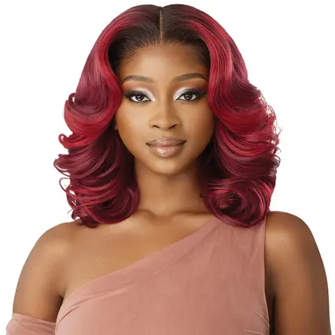 Outre Glueless Human Hair Blend 5X5 HD LACE CLOSURE WIG - HHB - BODY WAVE 16"