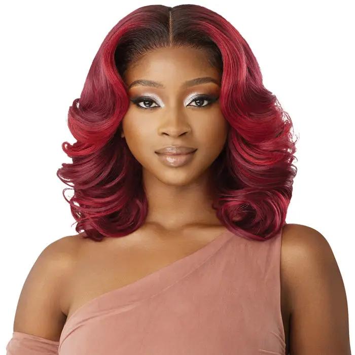 Outre Glueless Human Hair Blend 5X5 HD LACE CLOSURE WIG - HHB - BODY WAVE 16"