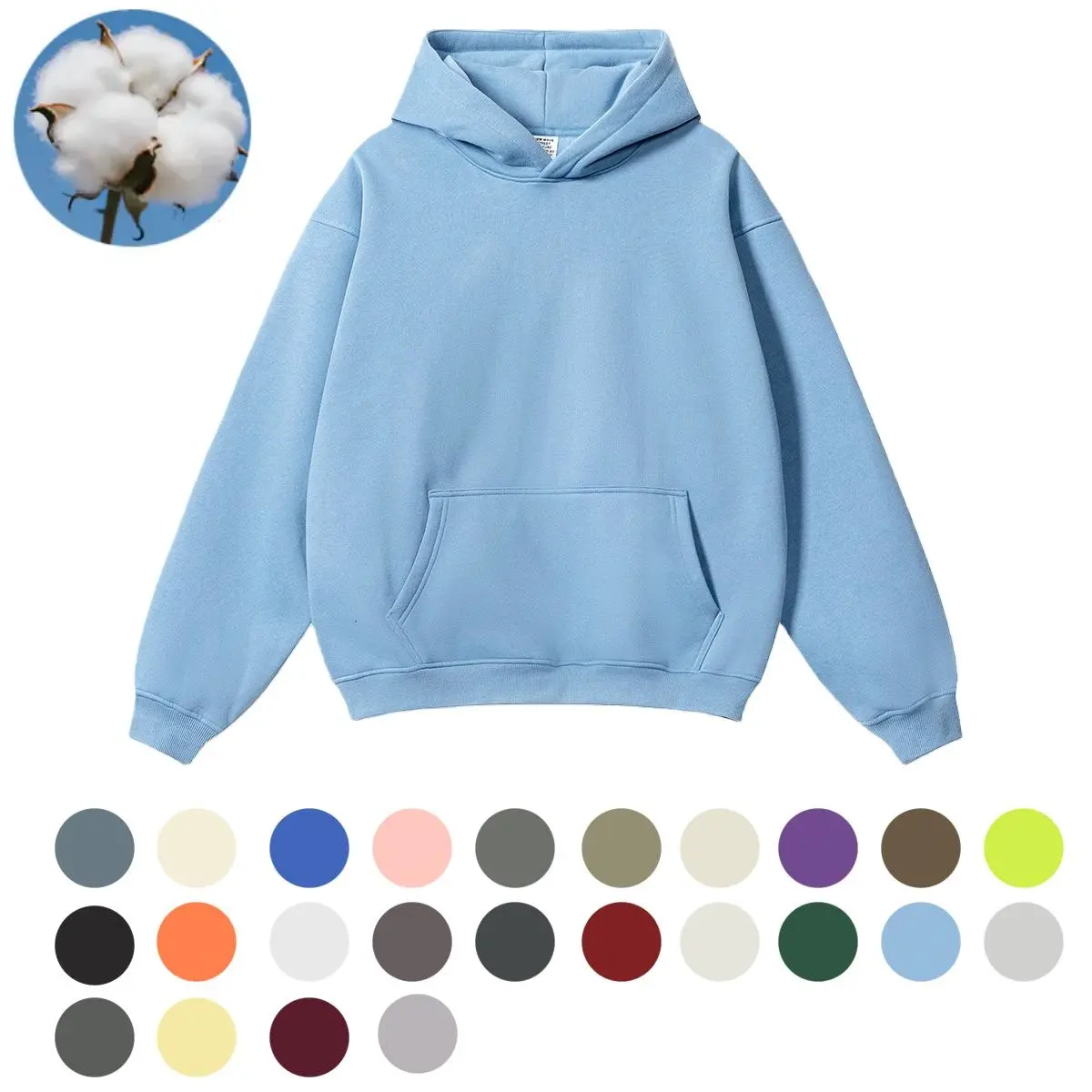 Men's and women's casual solid color top pullover, sports warm and fleece hooded long sleeved loose fit sportswear should be suitable as a matching item for men's and women's casual trade, and can be paired with women's tight pantsOversize