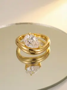 1 PC Unique Water Drop Oval Horse Eye Shape Zirconia ring for Women Fashion Jewelry for Festival Party Daily Clothing Decor Trendy Exquisite Wedding Engagement Promise Ring Ladies Anniversary Party Birthday Valentine's Day Festival Gift for Girlfriend
