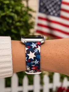 Patriotic Stars Watch Band | Red White & Blue Watch Band