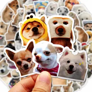 10/50/100Pcs Funny Dog Stickers Cartoon Cute Decals Toy Stationery Guitar Phone Bicycle Laptop Luggage Car Graffiti Kids Sticker NONE