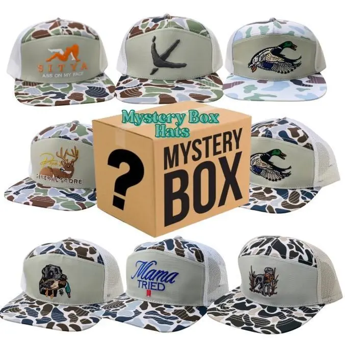 [BEST SELLER 2026] Random Sent Black Lab Buck Skull Turkey Track Sityass on the face The Bedded Buck Mama Tried Ultra Mallard Duck Old School Camo Brakish and White 7 Panel Richardson Snapback Hat