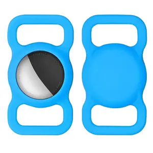 Anti-lost Soft Silicone Air Tag Holder Case Pet Collar Protective Cover Case for Airtag Dog Collar Case