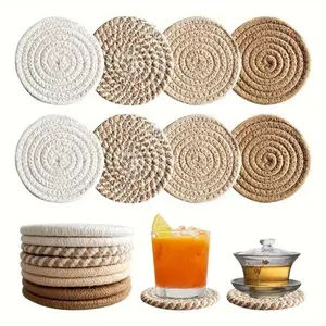 8 Pack Absorbent Coasters with Holder, Minimalist Drink Mats Set for Coffee Table Home Decor Bar Housewarming Gift, Perfect for Parties