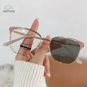 2026 New Student & Office Anti-Blue Light Glasses, Unisex Y2K Color-Changing, Simple Stylish Eyewear for Daily Wear & Decoration