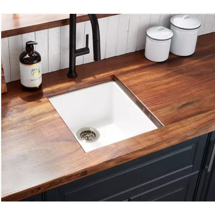 New Cloud White 16" Holcomb Undermount Granite Composite Sink by Signature Hardware
